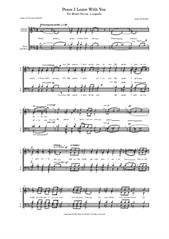 Peace I Leave With You, a cappella